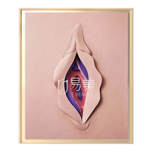 性感训练营场景挂画女性外阴晶瓷画私密艺术高级感墙面装饰产康店