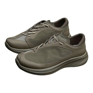 夏季透气跑步鞋男斜系带轻便网面登山鞋休闲鞋复古户外徒步赤足鞋