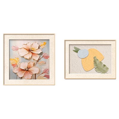 法式奶油风繁花似锦卧室床头挂画