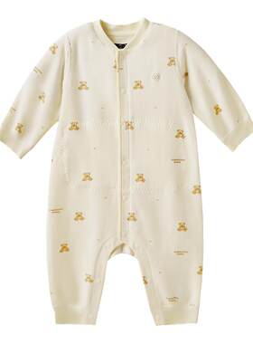 【新品】全棉时代超柔婴儿衣服宝宝风柔棉打底衣连体衣新生儿睡衣