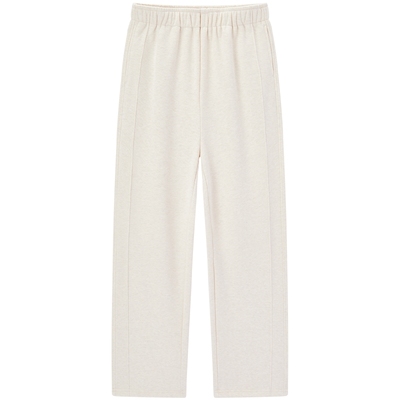 爱居兔含桑蚕丝含羊毛品质休闲裤2025年冬季新款女保暖直筒长裤