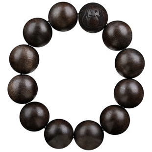 沉水级奇楠沉香手串男款十二生肖天然沉香木九分沉108颗文玩手链