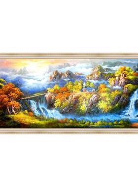 上海伊佳客厅山水画防水油画挂画
