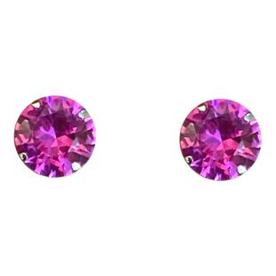 银耳钉925纯银玫红火龙果钻石简约小巧男女闪钻耳蜗钉耳骨钉耳环