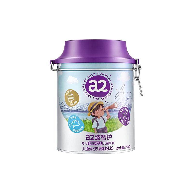 a2臻智护儿童配方调制乳粉750g*4三岁以上奶粉官方旗舰新西兰原装