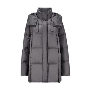 灰调美学|MSLAN冬季慵懒90白鸭绒立领保龟背暖羽绒服外套MGDW473