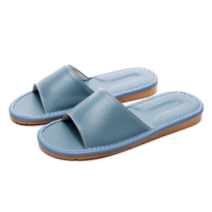 牛皮拖鞋女夏天家居家用凉拖鞋夏季情侣皮拖鞋男室内女士真皮简约