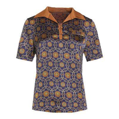 重磅香云纱-乔万尼真丝上衣夏款新中式设计感商场同款EM2C785