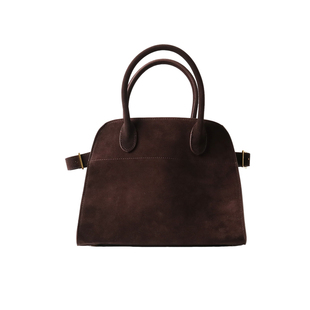 KesKer正品美式复古反绒皮真皮托特包女2025新款单肩包斜挎包女包