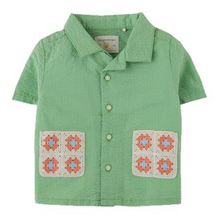 3件5折 菲律宾gingersnaps SS25春夏男宝短袖衬衫短裤