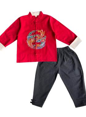 儿童演出服汉服男女童中国风套装