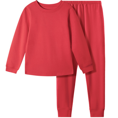 euv本命年纯棉红色儿童内衣套装