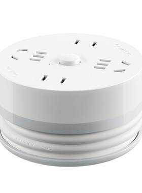 正品公牛可收线移动圆形插线板