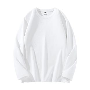 班尼路美式长袖t恤男春季新款白色打底衫男士重磅高级短袖体恤男A