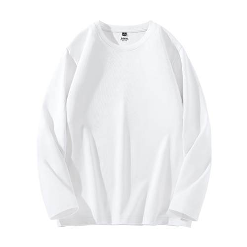 班尼路美式长袖t恤男冬季新款白色打底衫男士重磅高级保暖秋衣男A