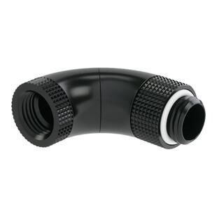 Barrow G1/4黑/亮银/白/金色 分体水冷90度 蛇形三旋转转接座弯头