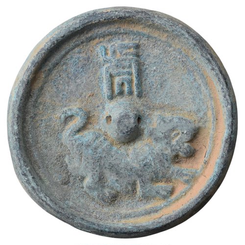 仿古青铜器古玩杂项青铜镜十二生肖镜摆地摊进货收藏风水装饰摆件