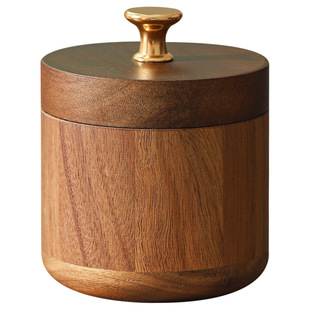 烟灰缸带盖大号防飞灰复古风大容量中式实木创意个性潮流家用客厅