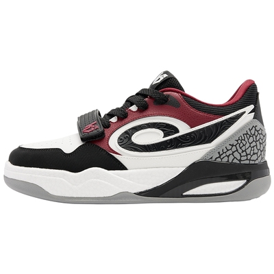 乔丹传奇2.0皮面厚底板鞋2025秋新款黑色复古休闲运动鞋增高潮流