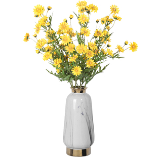 丁香菊仿真花插花雏菊室内单支假花装饰干花束摆设客厅餐桌花摆件