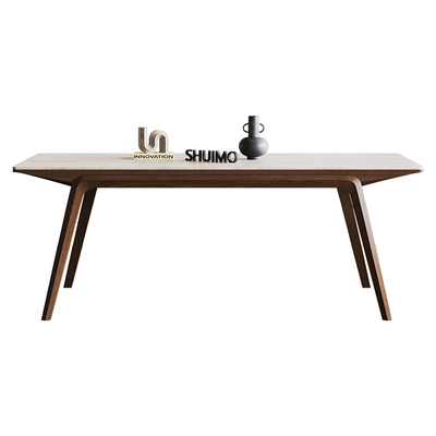 德利丰洞石帆船实木餐桌法式奶油复古现代简约意式胡桃色餐桌椅子