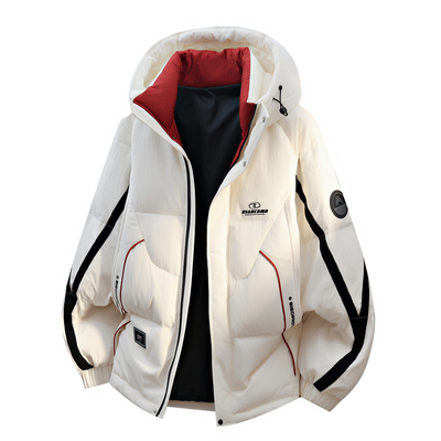 冬季新款青少年高品质男生羽绒服白鸭绒加厚时尚撞色百搭防寒外套