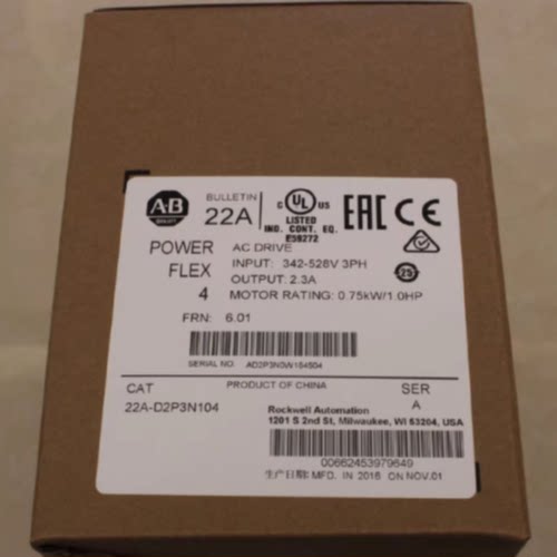 议价22D-E3P0N104 AB 变频器 罗克韦尔处理器22DE3P0N104 正品全