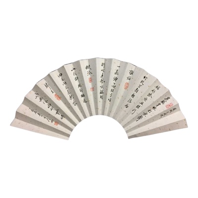 折扇手绘苏轼定风波书法