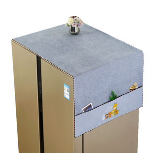 防滑冰箱盖巾单双开门冰箱防尘罩滚筒洗衣机盖布冰柜微波炉垫新款