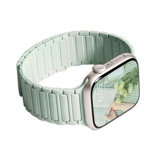 张婧仪同款适用苹果s10新款s11手表表带iwatch10腕带applewatch9磁吸s8硅胶S7精致质感SE女高级感s6秋天秋冬