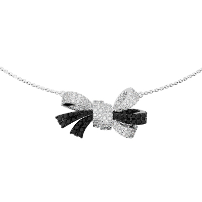 BENSHENG丝带蝴蝶结项链女锁骨链