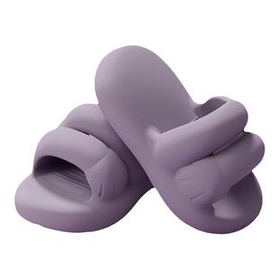 猫爪拖鞋女夏季室内居家用浴室防滑踩屎感厚底增高可爱面包凉拖鞋