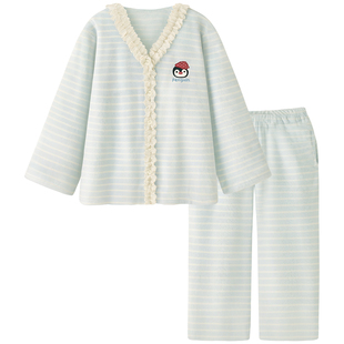 睡衣女款2026新款加厚海岛绒冬季保暖家居服甜美蕾丝可外穿套装