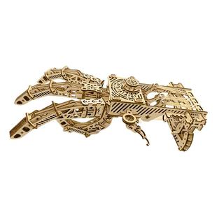 木质拼装模型3d立体拼图木质拼图玩具手工拼图木质拼板穿戴机械爪