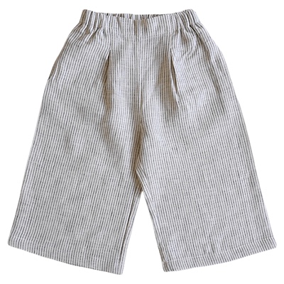 女宝宝法式chic亚麻阔腿裤A类