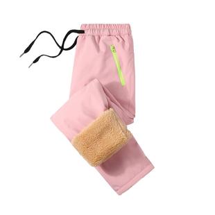 儿童冲锋裤防风防水男女中大童雪乡哈尔滨秋冬加绒保暖裤子滑雪裤