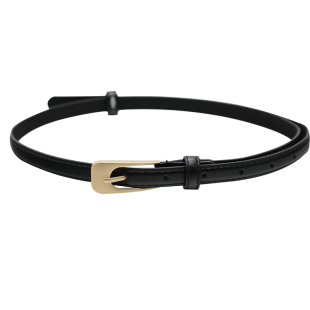 细腰带女士棕色小皮带复古黑色配牛仔裤裙子装饰裤带百搭夏季窄