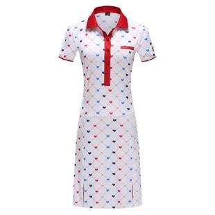 高尔夫服装女士短袖连衣裙韩版修身golf女装春夏套装运动球服包邮