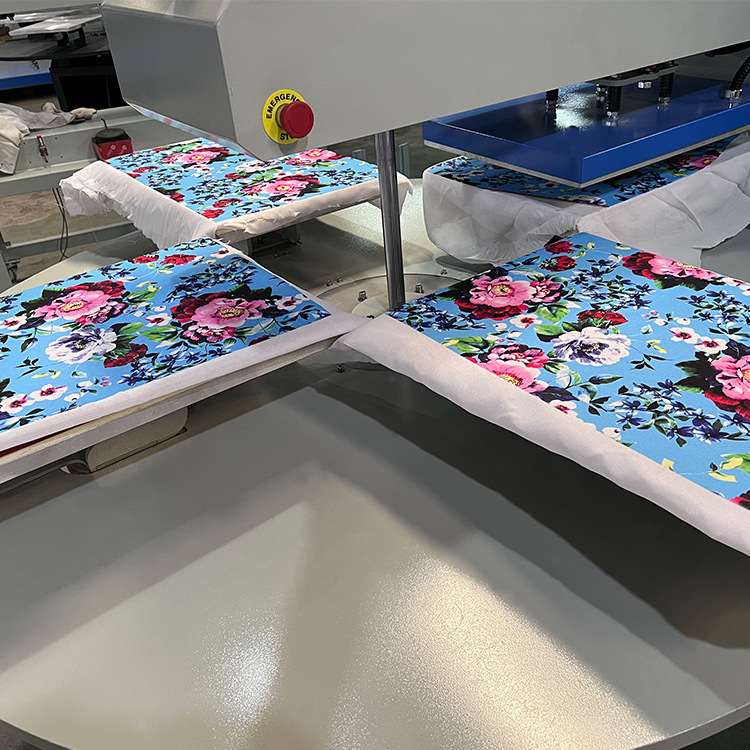 高尚全自动旋转式气动四工位烫画机 成衣裁片鼠标垫热转移印花机