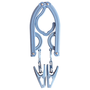 旅行衣架便携折叠多功能收缩衣架出差魔术伸缩折叠晾衣架带夹家用