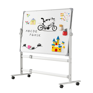 可移动磁吸白板家用教学可擦写办公双面画板墙贴立式商用架子带支架记事板力培训小学生吸磁性儿童黑板写字板