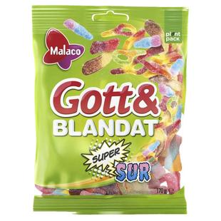瑞典经典零食Malaco超级酸软糖提神搞怪整盅韧劲奇异口味130g