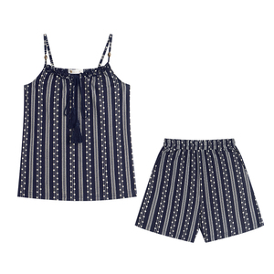 夏季柔软棉时尚度假风家居服套装