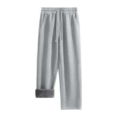 加绒直筒裤子男款冬季运动裤男