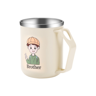 漱口杯不锈钢304刷牙杯子卡通儿童洗漱杯家用一家三口四口牙刷杯