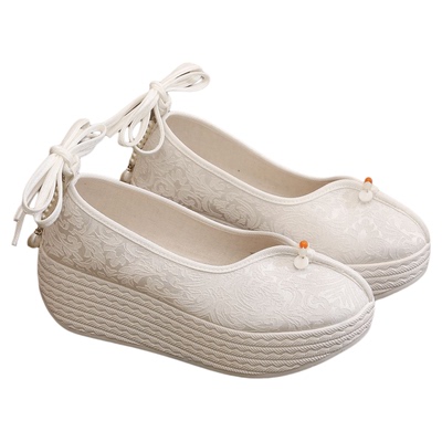 古装汉服鞋女翘头浅口淡雅