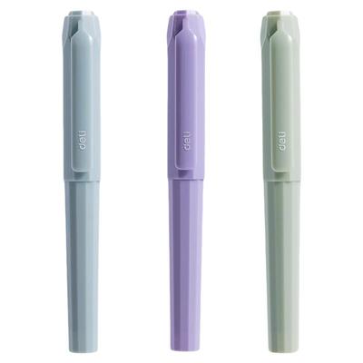 得力钢笔小学生专用短款EF明尖