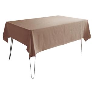 WOOKEN自制重磅苎麻棉亚麻复古桌布手工流苏茶几订制中古丹麦侘寂