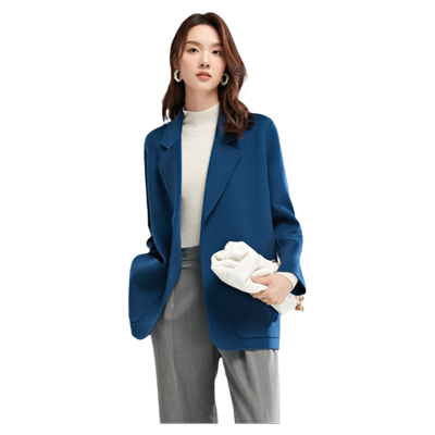短款纯羊毛西装毛呢外套女