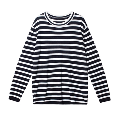 322WORKHOUSE条纹丝羊绒针织衫